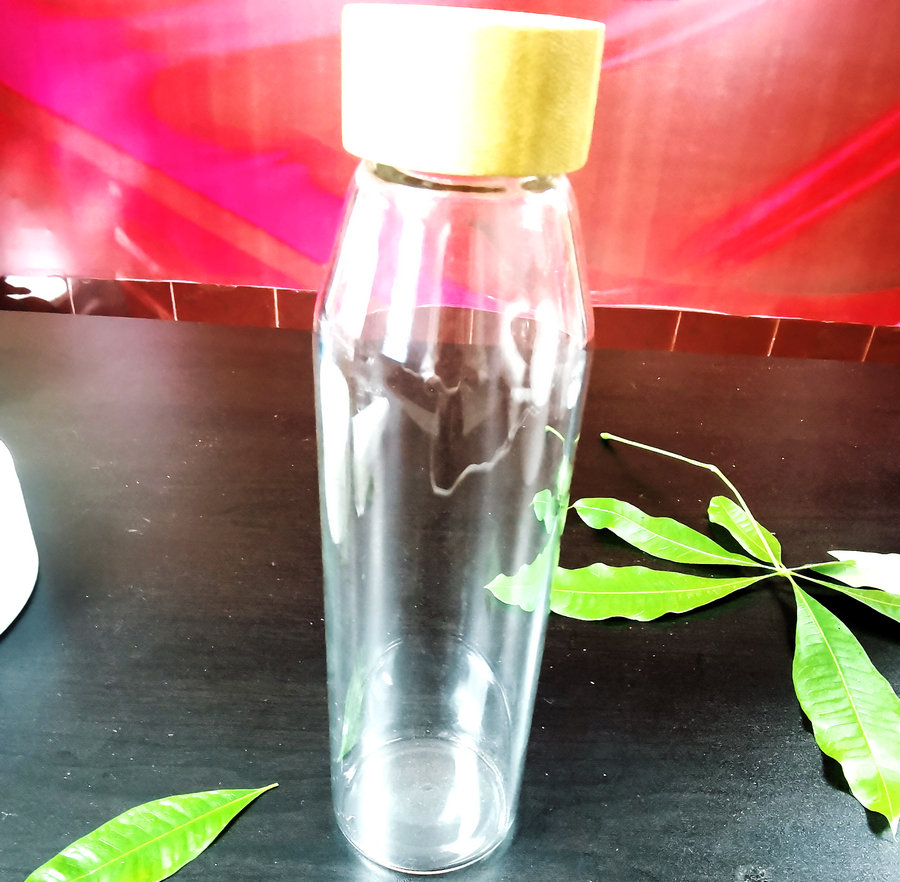 Wholesale clear 200ml glass juice bottle with lid bulk
