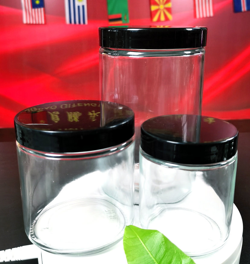 350ml, 12 oz Clear Acrylic Storage Jars Containers with Airtight Seal  Bamboo Lid for Bulk Food
